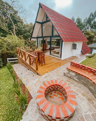 Banheiro do chalé Casarão Boa Vista